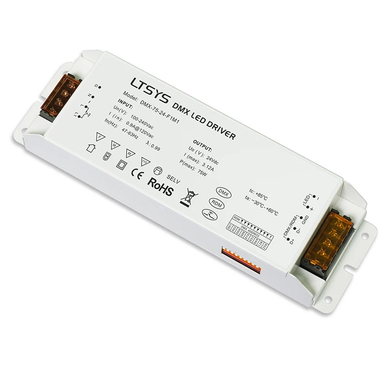 Новый светодиодный драйвер DMX затемняющий 75 Вт DMX512/RDM вход с частотой вращения на