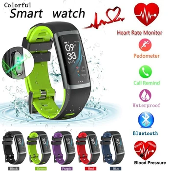 

EKUPUZ G26 Smart Bracelet Fitness Tracker Color Screen Waterproof Watch Heart Rate Blood Pressure Oxygen Wristband Sports Band