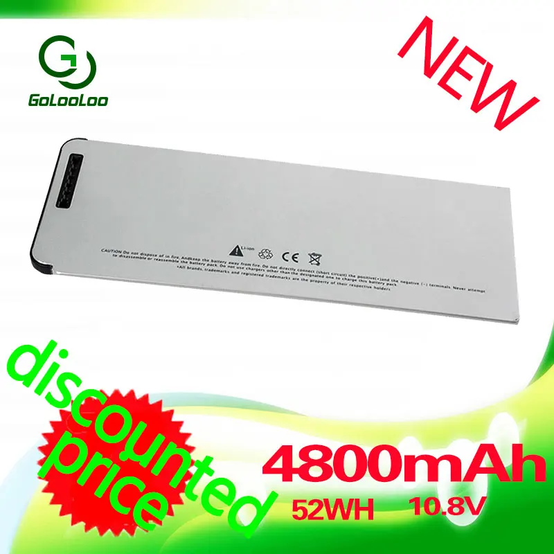 

4800mah 10.8v 52wh Notebook Battery for Apple A1280 MB771 MB771LL/A MB771J/A A1278 MB466CH/A MB466J/A MB466X/A