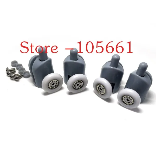 Set of 4 Bottom Single SHOWER Door ROLLERS Runners Pulleys 25mm Wheels