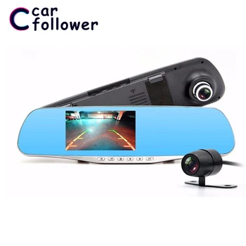 

Car Dash Cam 4.3 Inch IPS Screen FHD 1080P Video Recorder Rearview Mirror Night Vision Parking Monitor Video Registrator For Car