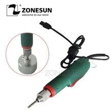 ZONESUN новая ручная электрическая Укупорочная Машина Винтовая укупорочная машина для пластиковых бутылок для 10-50 мм