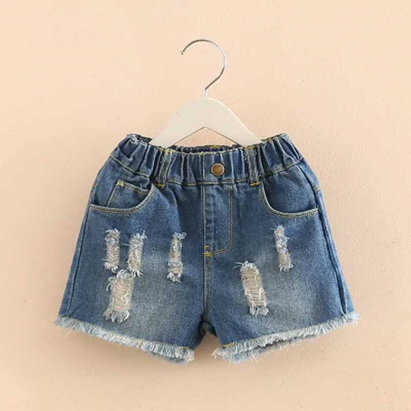 

Hot sale children girls denim shorts summer 2019 kids girls fashion distrressed shorts jeans 2-7 years !