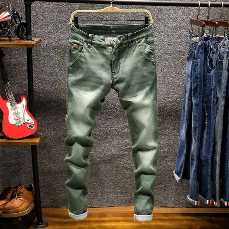 Мужские джинсы/обтягивающие мужские джинсы прямые мужские джинсы/Мужской стрейч брюк брюки новые модные изысканные повседневные