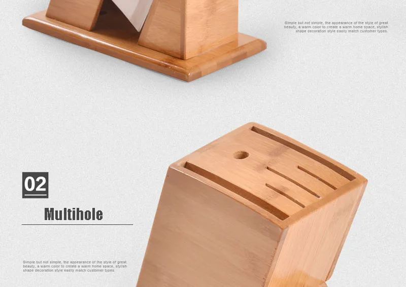 Multifunctional Kitchen Accessories Bamboo Knife Holder Ventilated Dry Knife Rest Health Creative Knife Block Free Shipping11