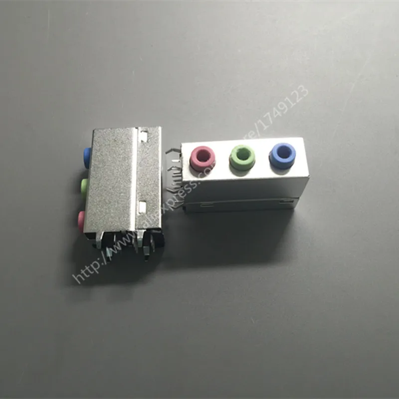 Free shipping 5PCS Motherboard audio jack stereo audio jack socket 13P 4 tricolor three