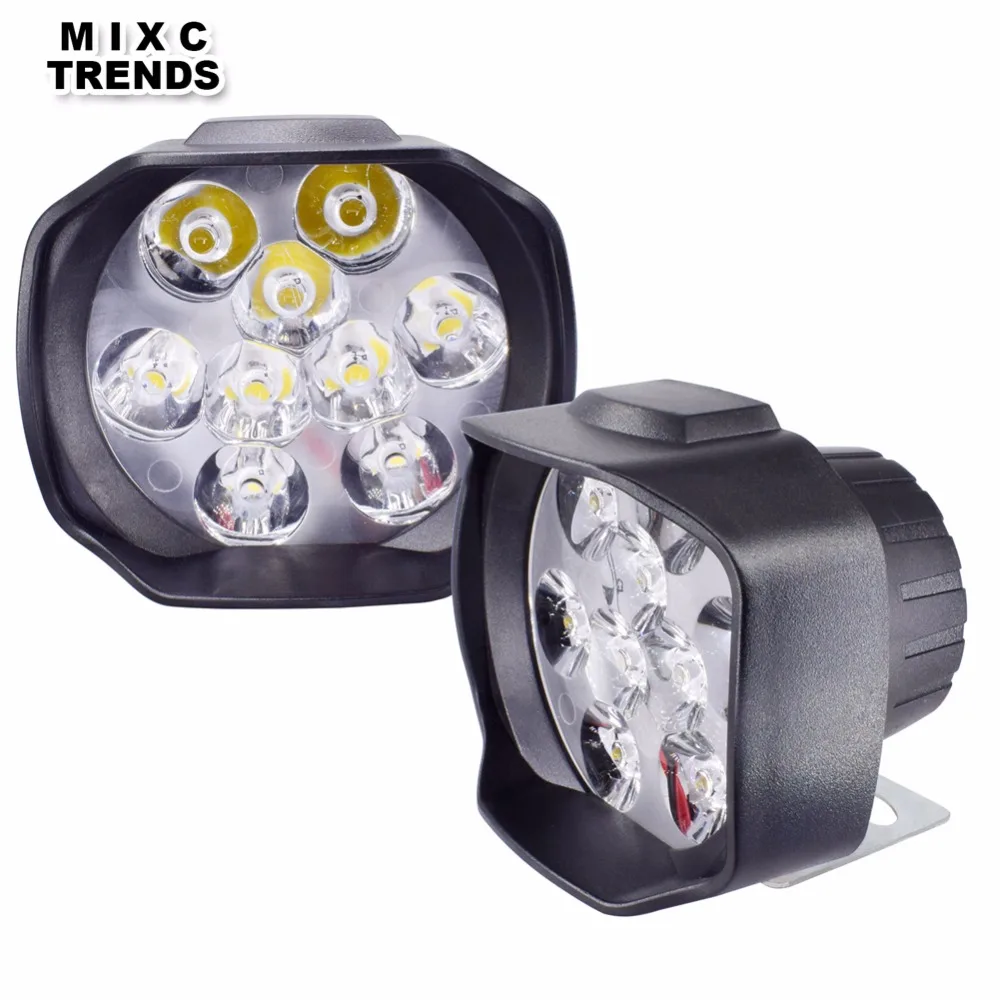 2 個車オートバイヘッドライトledライト 15 ワット 9 Ledスポットホワイトヘッドライト作業フォグライト 12vスクーターmotobike外部 スポットライト カーライトの組み立て Aliexpress