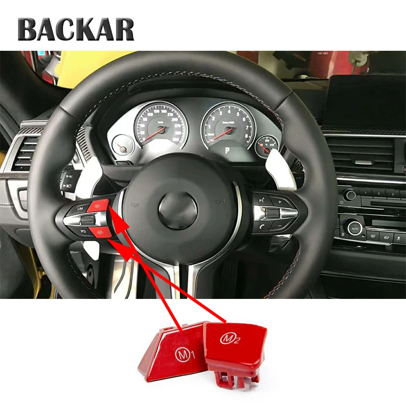 Us 31 64 21 Off Backar Car Styling Interior Steering Wheel Ignition Switch Buttons Plastic Red And Blue Decoration For Bmw M3 M4 E90 Accessories In