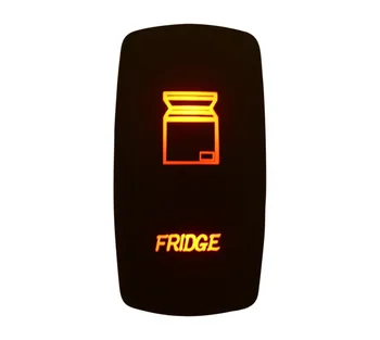 

DC12V 24V FRIDGE Rocker Switch AMBER Led lamp 5 Pin ON/OFF SPST Marine Grade Waterproof
