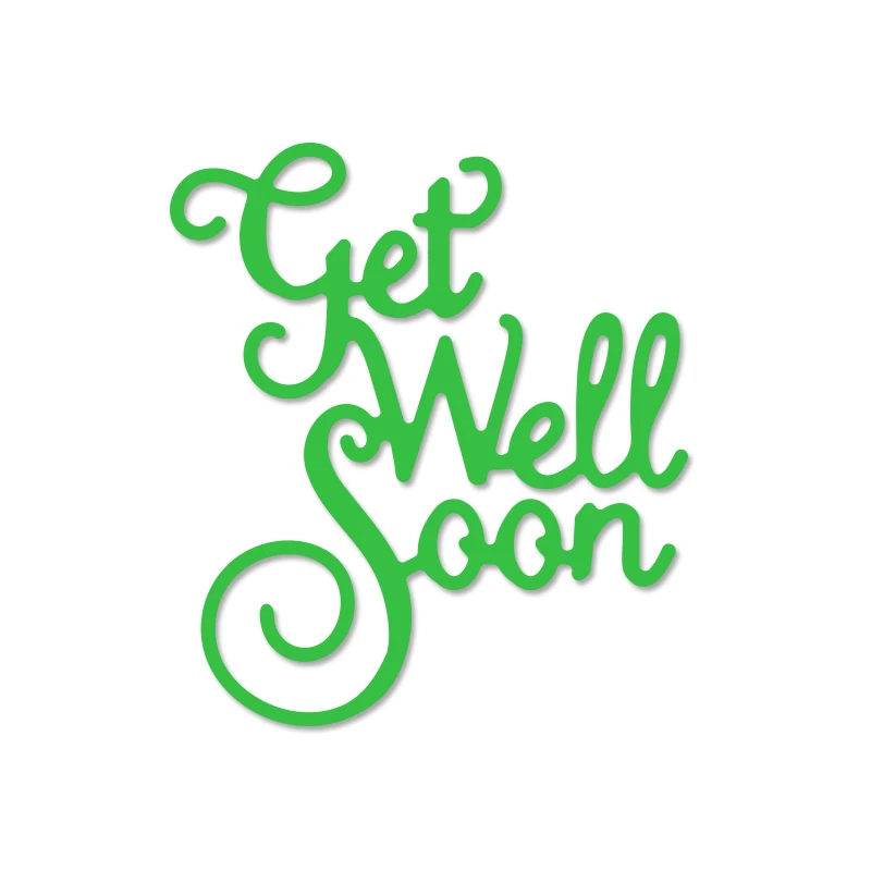 

Get Well Soon Word Die Metal Cutting Dies Stencils DIY Scrapbooking Album for Card Making Decoration Embossing Craft Dies