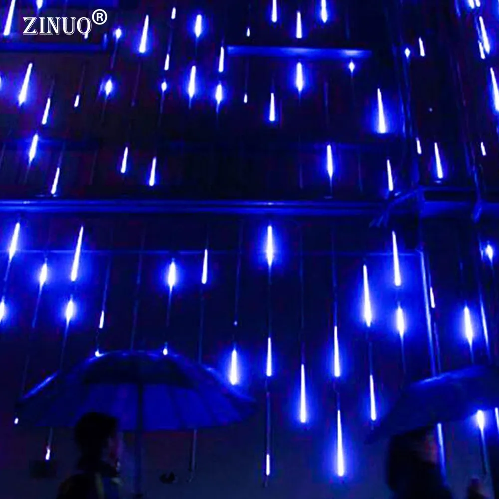 ZINUO 30CM/50CM Meteor Shower Rain Tubes AC100-240V LED Christmas Lights Outdoor Wedding Party Garden Xmas String Light