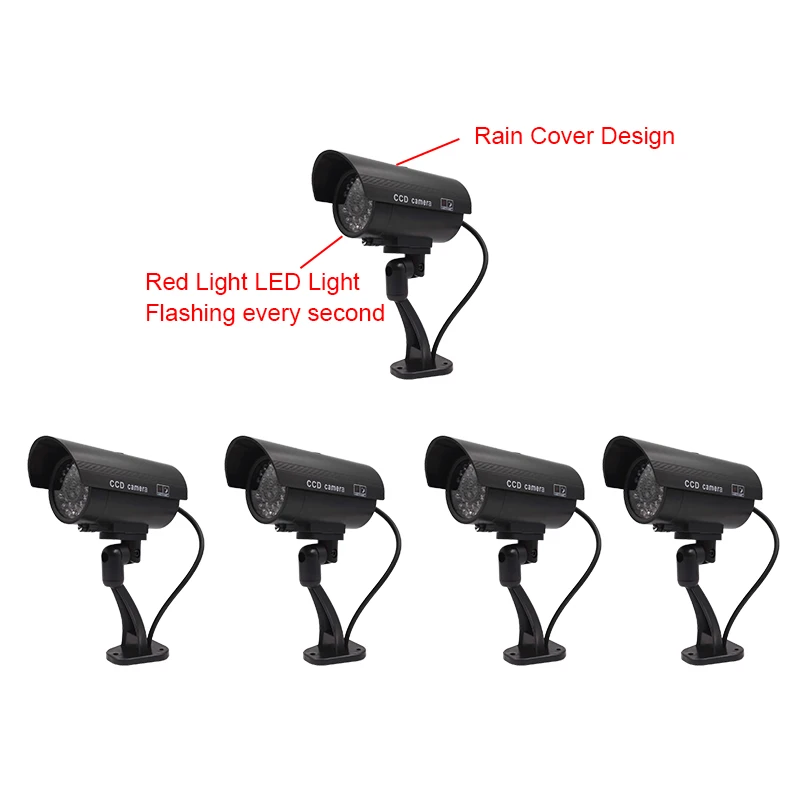

Fake CCTV Camera Waterproof Indoor Dummy CCD LED Light Outdoor Indoor Realisti Looking Simulation Security Fasting Shipping