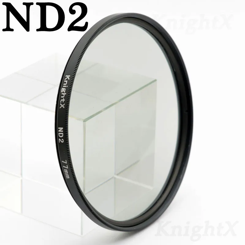 KnightX FLD UV CPL ND2 ND4 ND8 Star gnd фильтр объектива камеры для canon eos sony nikon Набор для фото 500d цвет 18-135 свет 1300d 70d - Цвет: ND2 Filter