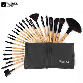 

VANDER 24 pcs brand Makeup Brushes Professional Cosmetic Brush set High Quality Makeup Set With Case Artist Make up Brush Tool