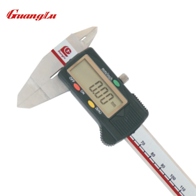 GUANGLU Digital Caliper With Thin Jaws 0 150mm/6'' 0.01mm/inch