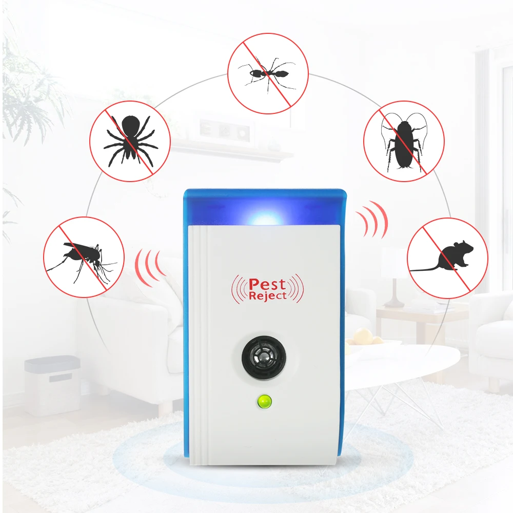 

Mosquito Repellent 1/2/4/6-Pack Ultrasonic Pest Repeller with Night Light Non-toxic Repellent AC90V-240V Pest Reject