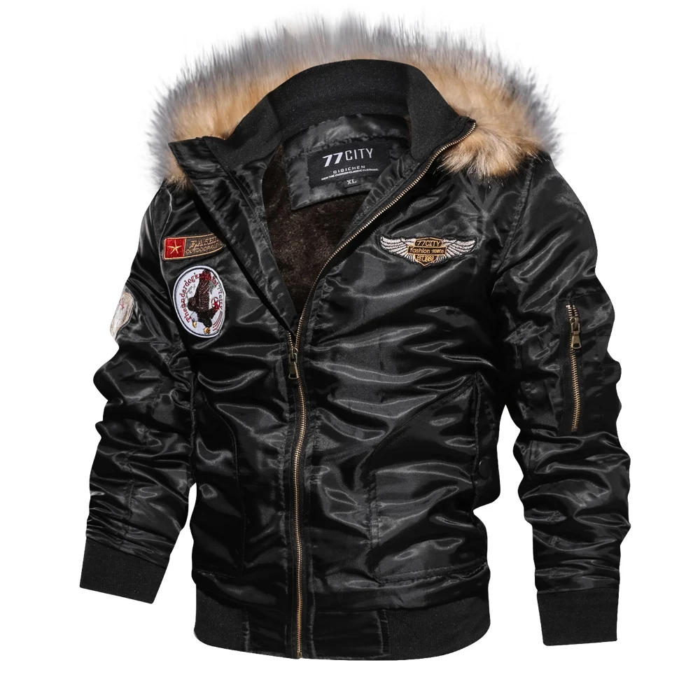 77City Killer Thicken Winter Military Jacket Men Plus Size 4XL Jaqueta masculina Casual Air Force F