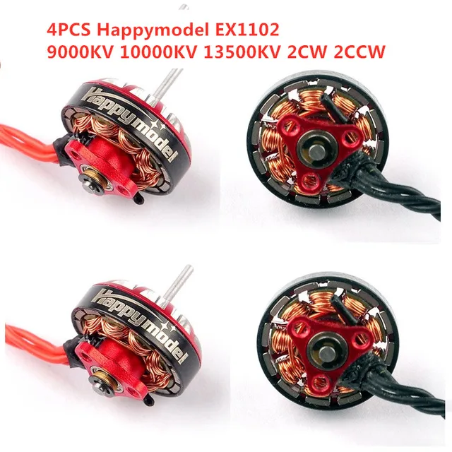 $31.81  4PCS/Lot Happymodel EX1102 9000KV 10000KV 13500KV 2-3S Brushless Motor Original for Mobula7 HD RC D