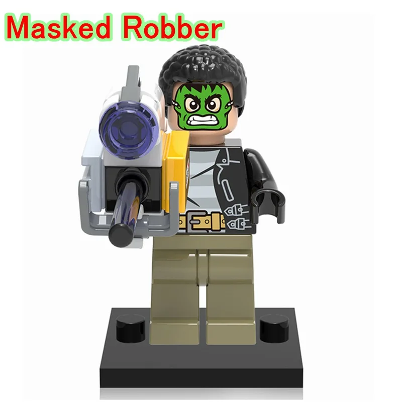 

Masked Robber DIY Blocks Single Legoing Super Hero Game Spiderman Models & Building Blocks Toys For Children Gifts XH679