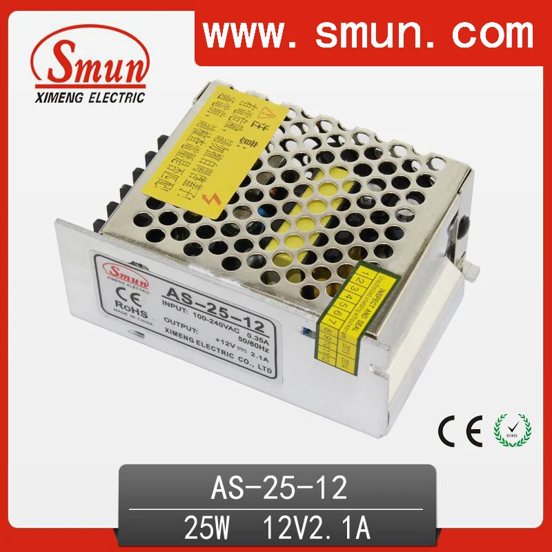 

25W 12V Single Output Switching Power Supply With Small Size Shell