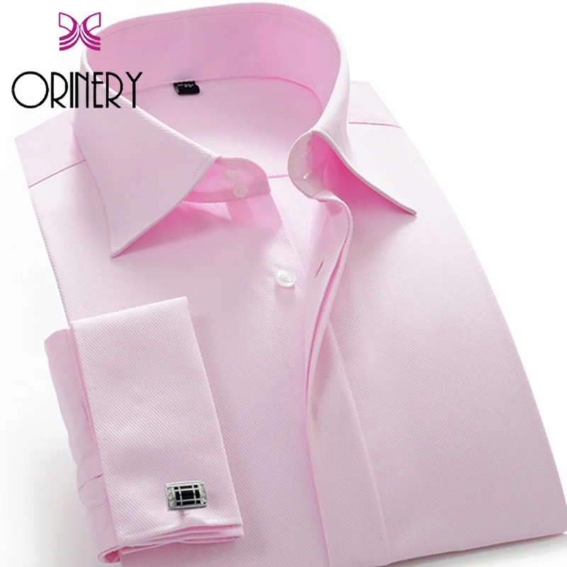 Мужская рубашка ORINERY с длинным рукавом и запонками модная осенняя 2019|cuff dress shirt|french