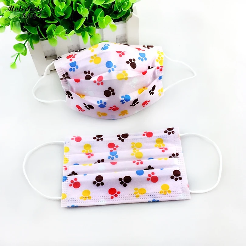

Moledodo 50pcs/bag Children's masks mouth anti-fog haze dust breathable Nonwovens men and women disposable mouth masks 50