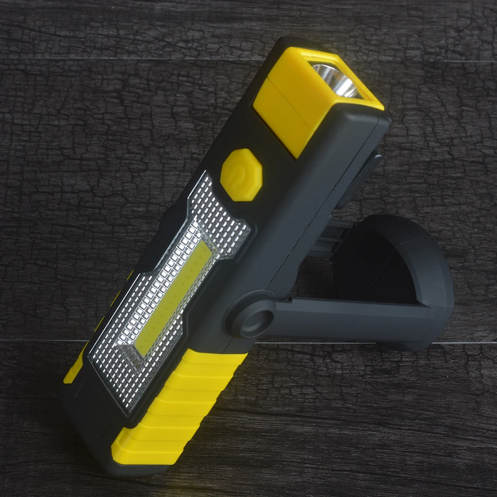 POPPAS Mirco USB Work Light 8+1 LED Rechargeable Work light inspection Lamp Charging Port Pivoting Magnetic Clip