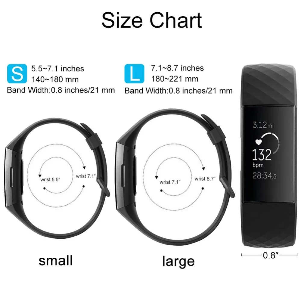 Silicone Band For Fitbit Charge 3 Multi Colors Soft Smart Watch Wrist Strap For Fitbit Charge 3 Replacement Belt Accessories  (5)