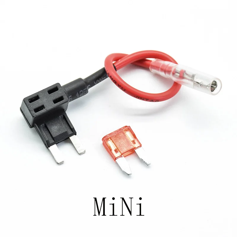 12 V Micro/Mini/tamaño estándar soporte de fusible de coche añadir a circuito huggy Back Fuse TAP adaptador con fusible de hoja ATM de 10 a