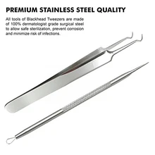 Инструменты для удаления угрей и осколков-нержавеющая сталь профессиональная легко вылечивает прыщи белки комедоны акне зит вросшие волосы