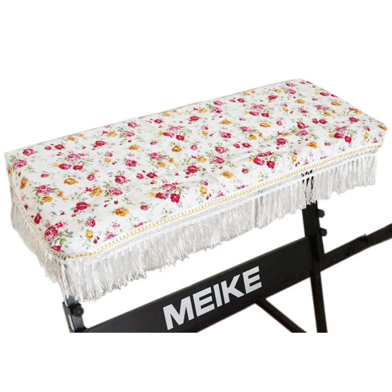 Wholesale Countryside Style Dustproof Piano Covers With Tassel  61 keyboard Electronic Piano Universal Cover (2)
