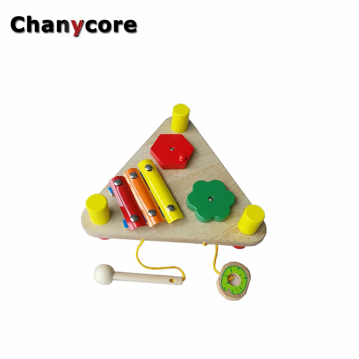 Chanycore New Baby Toys Toys Wooden Knocks Triangle Table