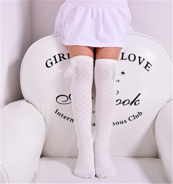 1 Pair New Sweet Kids Baby Girls Lace Cotton Japanese High Knee Socks
