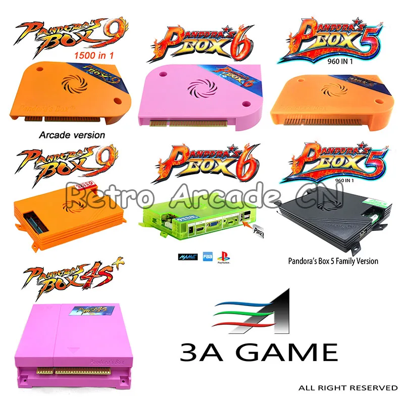 Original Pandora's Box series Arcade Game motherboard PCB 4S+/ 5 / 6 / 9, Arcade version and Family version