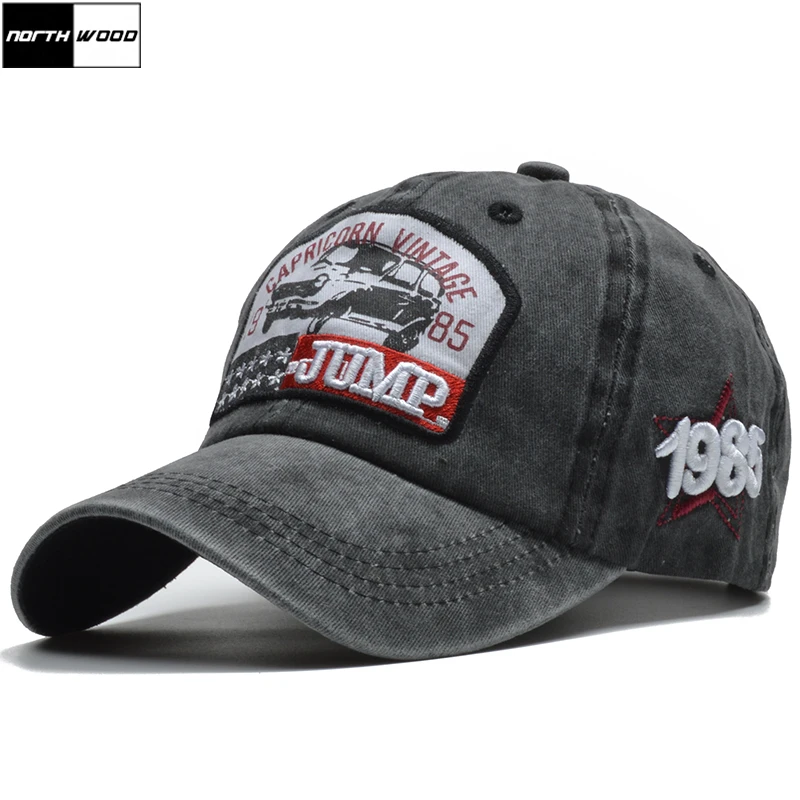 [NORTHWOOD] جديد غسلها القطن نمط كاب الرجال البيسبول كاب سنببك الهيب هوب النساء Casquette خمر أبي قبعة وصفت البيسبول كاب