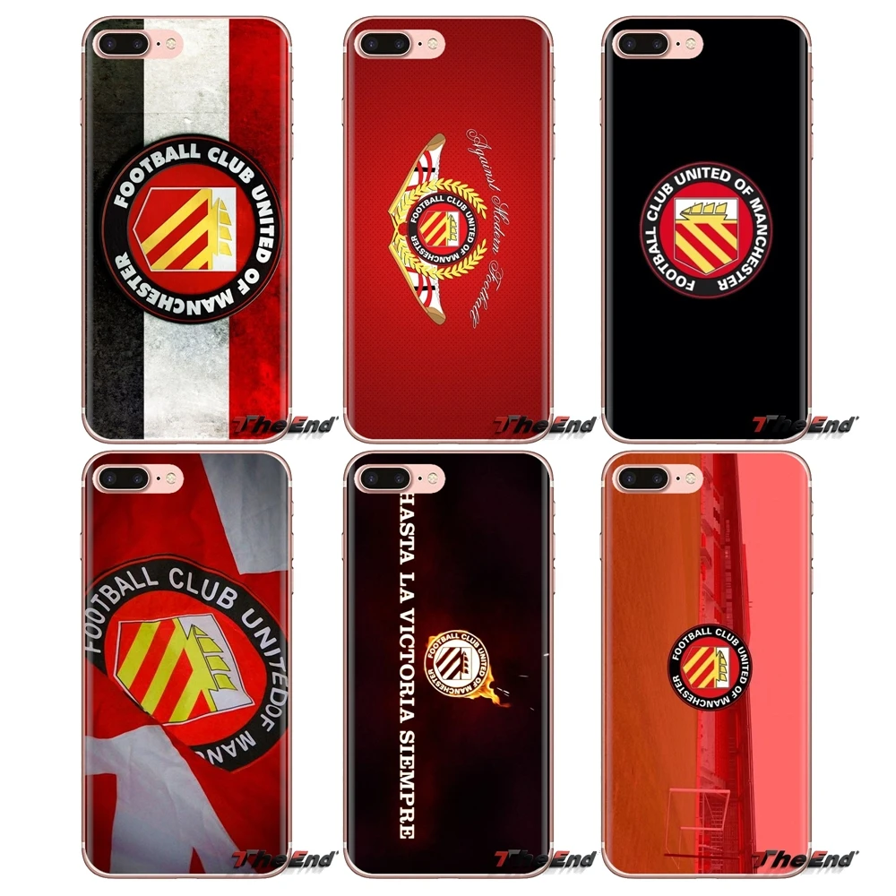 For Samsung Galaxy A3 A5 A7 A9 A8 Star A6 Plus 2018 2015 2016 2017 FC united of manchester Soccer Logo Transparent TPU Skin Case |