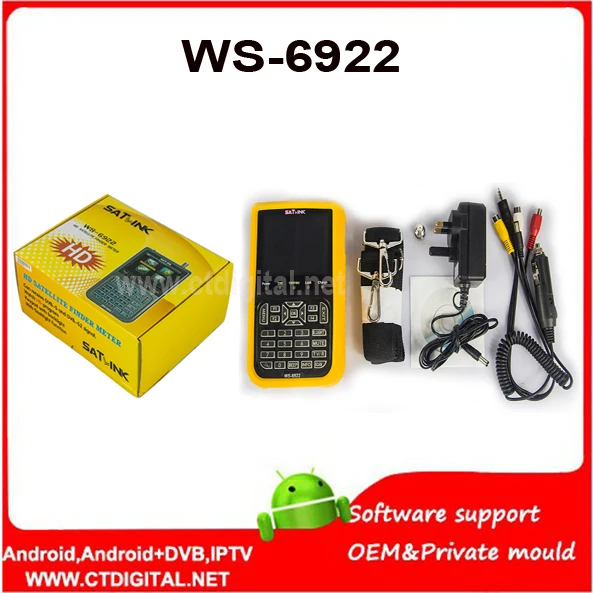 

WS6922 satlink 6922 HD Satellite Finder Meter Without Spectrum Satlink ws-6922 HD DVB-S2 finder satlink hd Optional audio