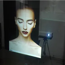 Новейшая прозрачная 3D голографическая пленка для задней проекции, легко устанавливается, портативная самоклеящаяся пленка 152 см x 500 см(6" x16.4ft