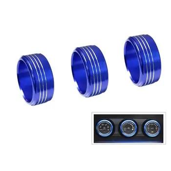 

3Pcs Anodized Aluminum AC Climate Control Knob Ring Covers For Subaru WRX STI Impreza Forester XV Crosstrek