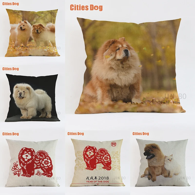 Chow Chow Bantal Bantal Penutup Untuk Rumah Dekorasi Pinggang
