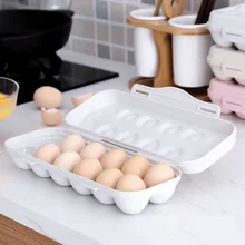 12/18 Grid Kitchen Egg Storage Box Protect Rangement Case Refrigerator Plastic Egg Box Food Container Organizer Egg Crisper 12/18 Grid Kitchen Egg Storage Box Protect Rangement Case Refrigerator Plastic Egg Box Food Container Organizer Egg Crisper