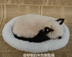 Творческий моделирование роспись лица кошка Спящая кошка дыхание кошка кукла подарок около 26x17 см