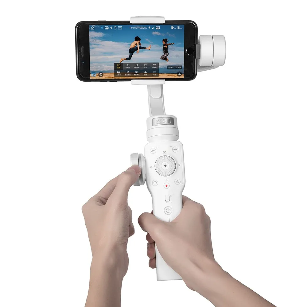 ZHIYUN официальный гладкой 4 3-осевой портативный монопод с шарнирным замком Портативный стабилизатор Камера крепление для смартфонов Iphone действие Камера