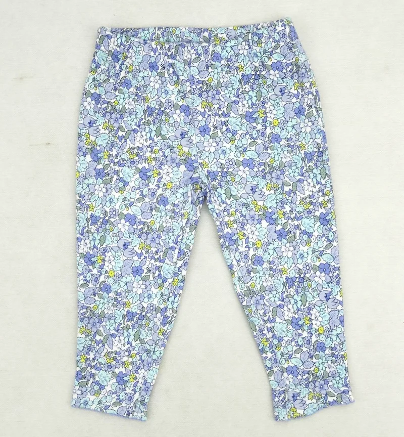 

2019 Spring Summer Caual Girls Leggings Blue Floral Leggings Kids Legging Waist Infant Trousers E Children Girl Pants