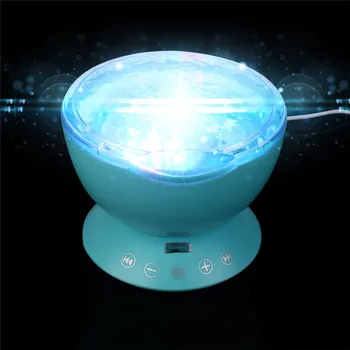 

12 LED 7 Colors Night Lamp Remote Control Ocean Wave Projector Nightlight For Apartment Drawing Room Decor Lamparas 40JY30