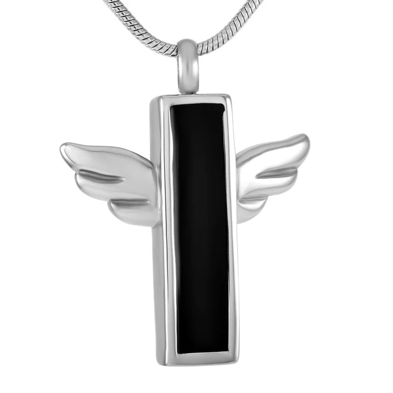 Little angel wings cross ожерелье для кремации потеря зрительного животного милые крылья
