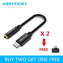 

Vention Type C to 3.5mm Earphone cable Adapter USB 3.1 Type-C USB C to 3.5 Jack Audio Aux Cable for Xiaomi Mi6 Headphone Speaker