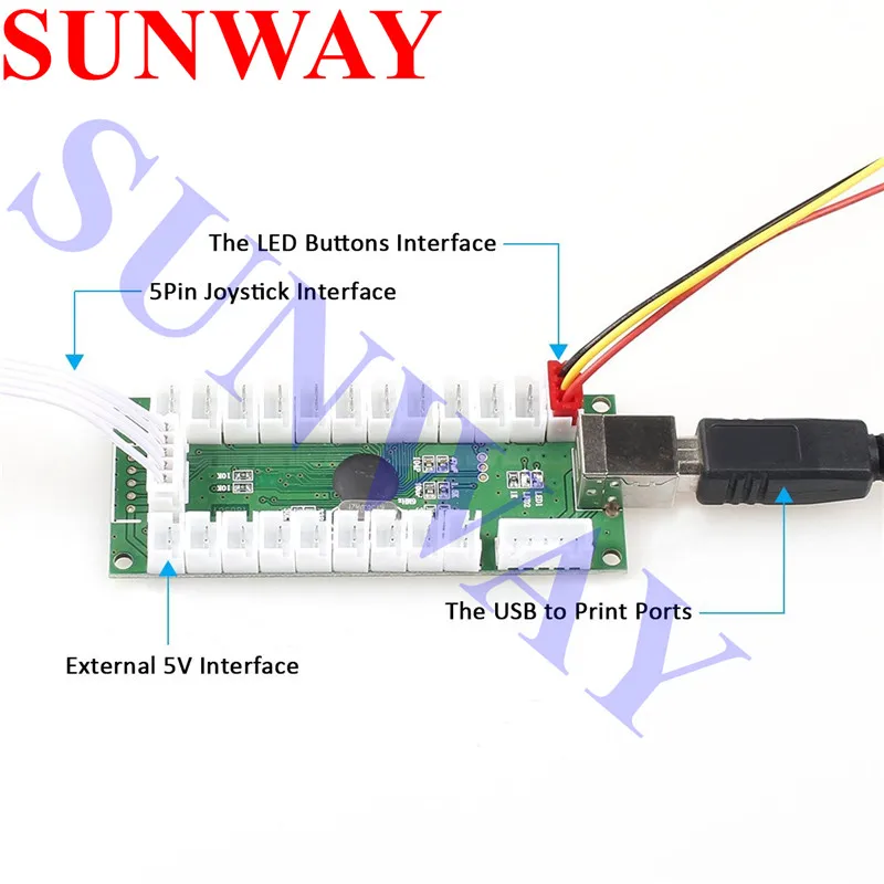 Аркадный джойстик DIY Kit Нулевая задержка игровой DIY Kit USB энкодер для ПК аркадный джойстик+ хромированные СВЕТОДИОДНЫЕ кнопки для MAME& JAMMA