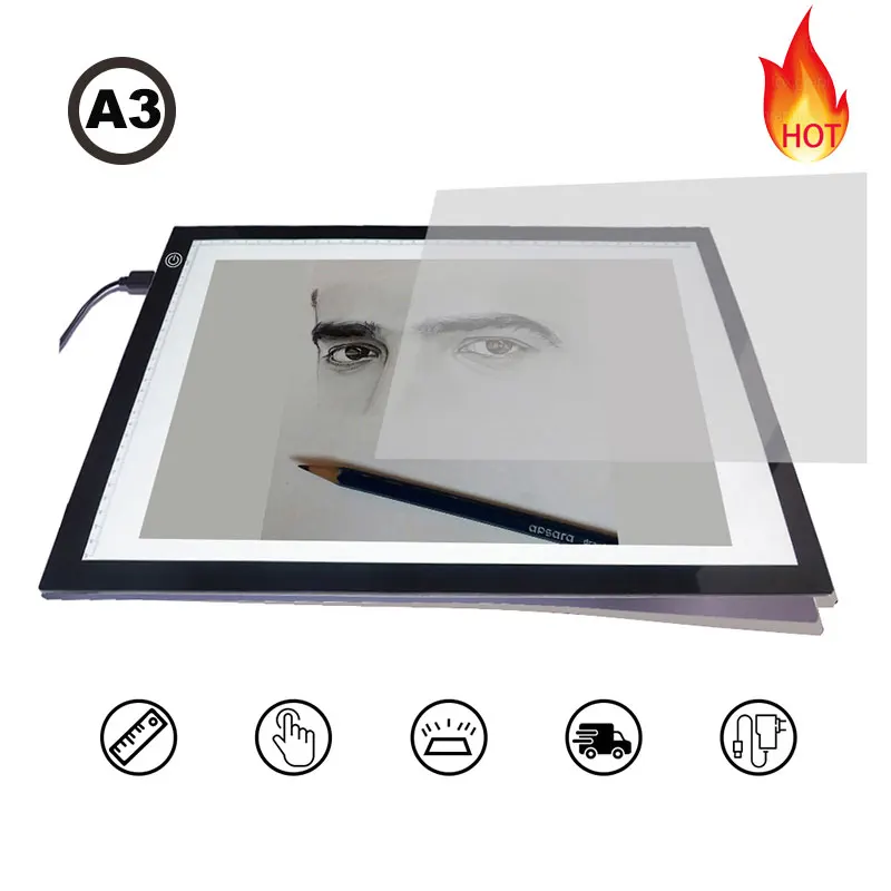 led light table for animation tracing