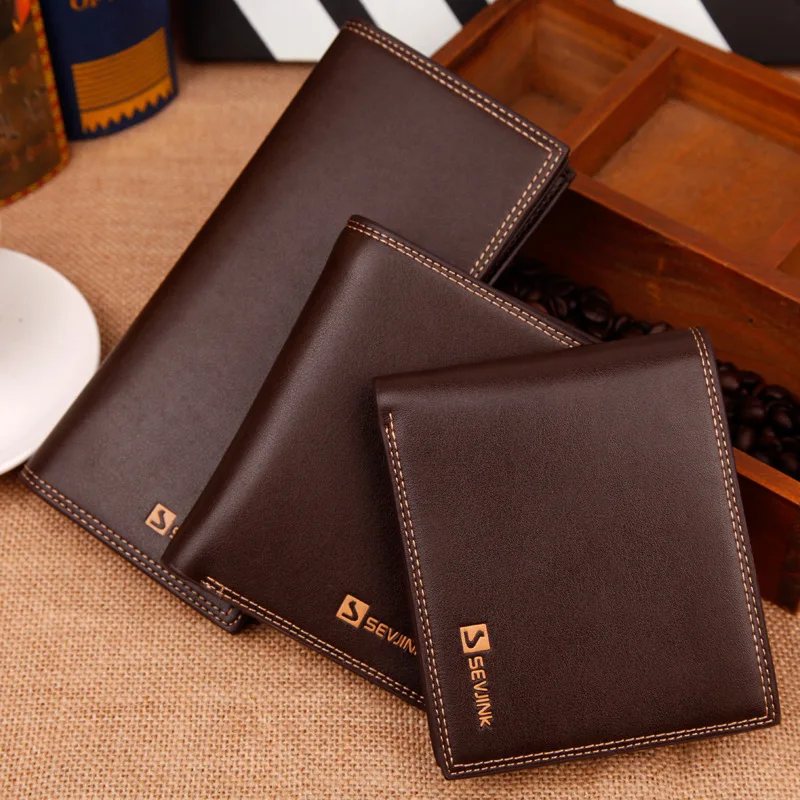 

New Fashion High Quality Men Wallets Business Vintage PU Leather Wallet Long Ultra-thin Man Money Handbag Coin Purse Card Holder